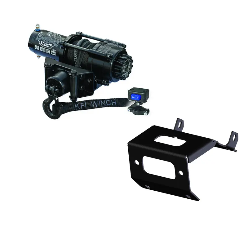 Honda Foreman Rubicon TRX520 SE25 Stealth 2500 lb Synthetic Rope Winch kit by KFI