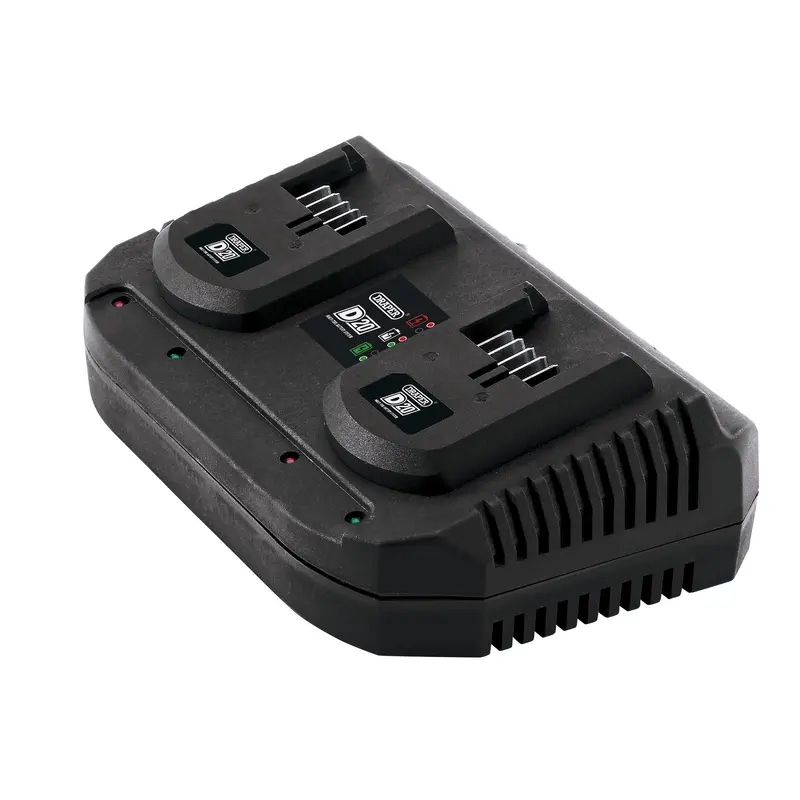 Draper D20 20V Li-Ion Fast Twin Battery Charger, 2 X 3.5A - D20TBCF