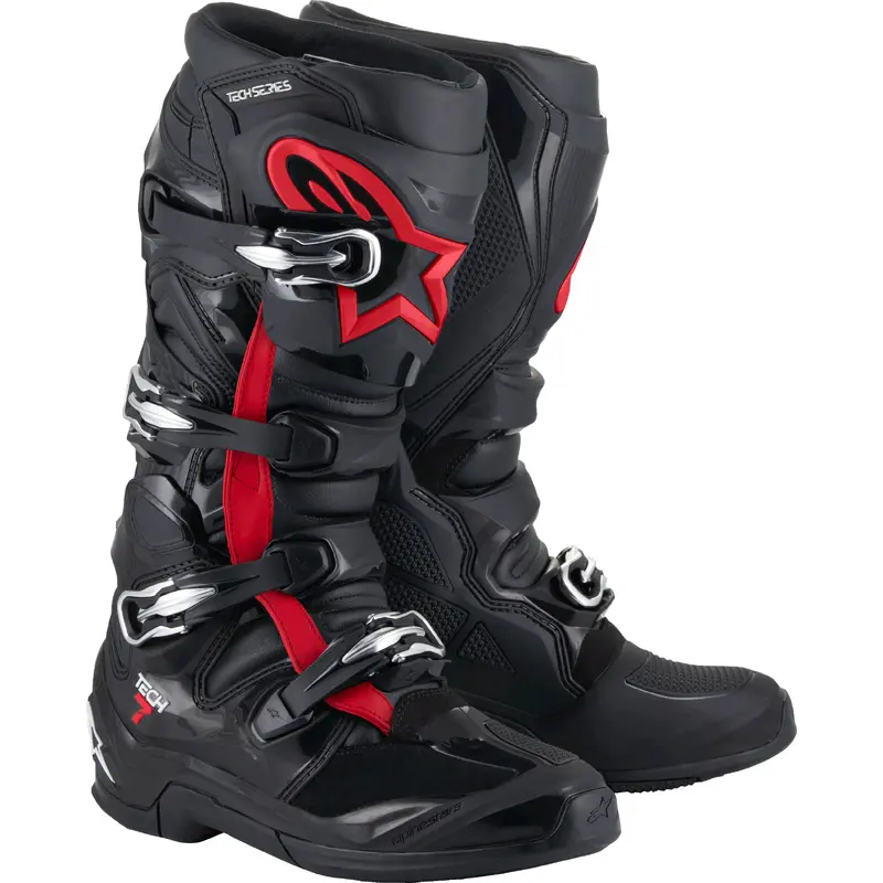 Tech 7 Boots Black/Red Fluo 7