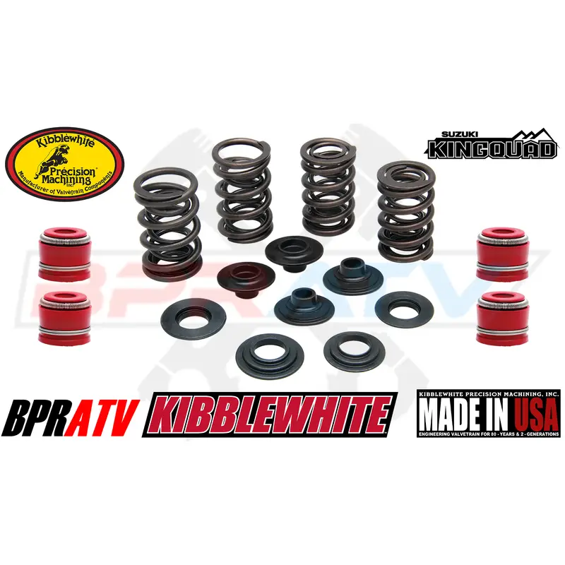Suzuki KingQuad LTA700 LT-A 700X Kibblewhite Valves Springs Spring Kit RED Seals