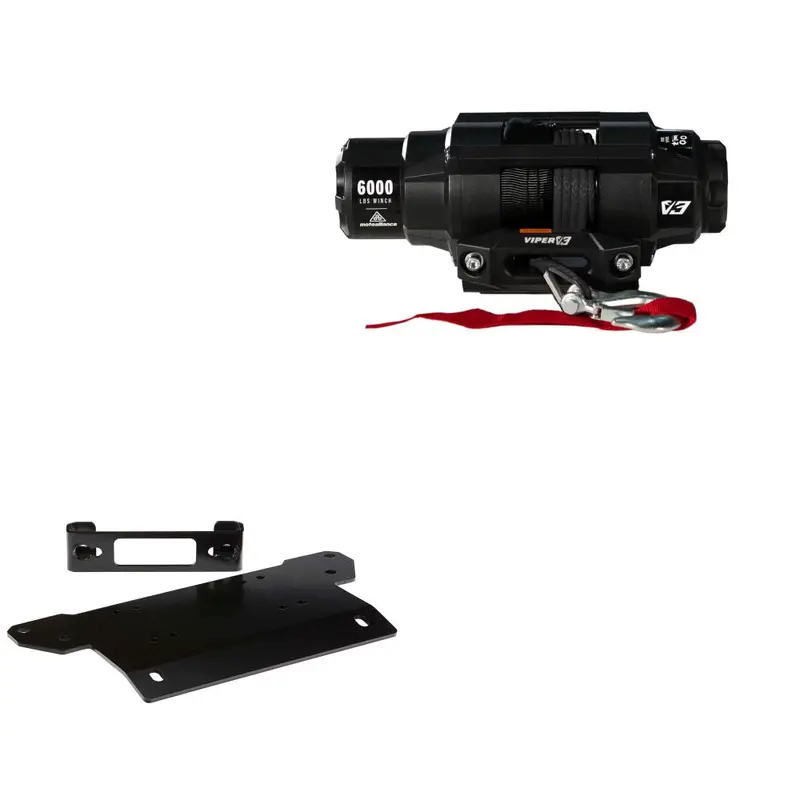 Viper 6000lbs V3 Winch Black Rope With Mount For Polaris Ranger XP 1000 2017-2023