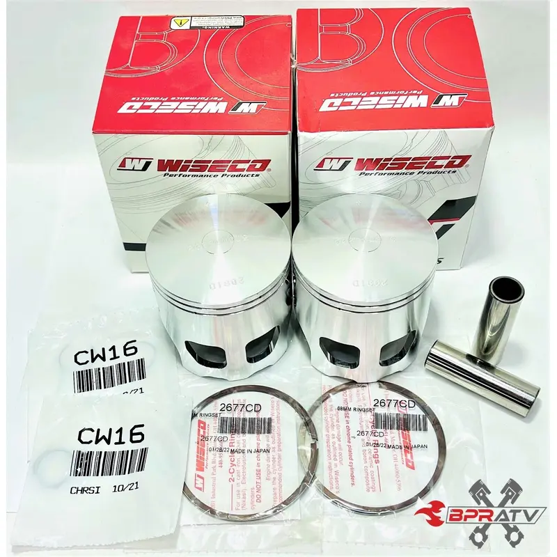 Banshee 64.50mm .020 Over Long Rod Pistons Wiseco Stroker Piston Rings +.50mm