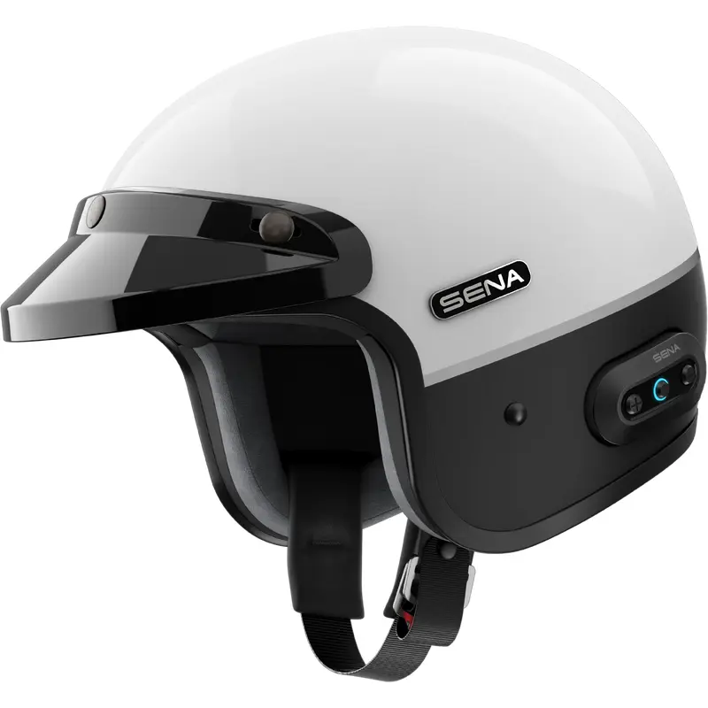 Surge Open Face Helmet W/Mesh Glossy White/Matte Black Xl