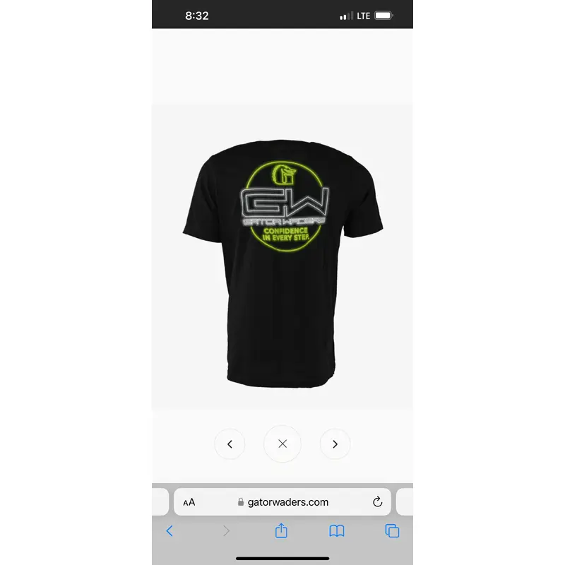 GW LOGO NEON GRAPHIC TEE | BLACK