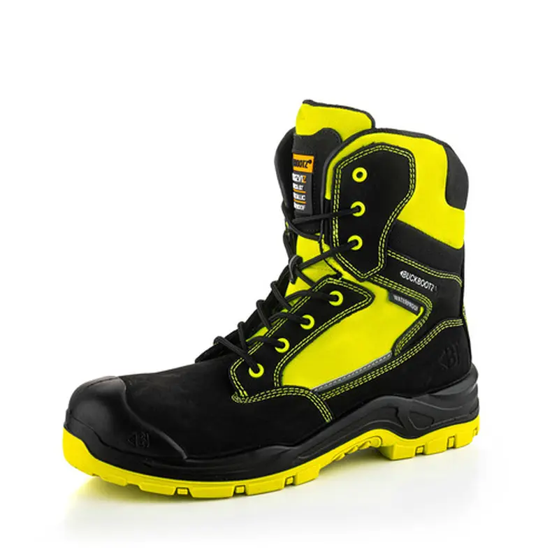Buckler Safety Lace/Zip Boot  Hi-Viz Waterproof Work Boots | BVIZ1YL