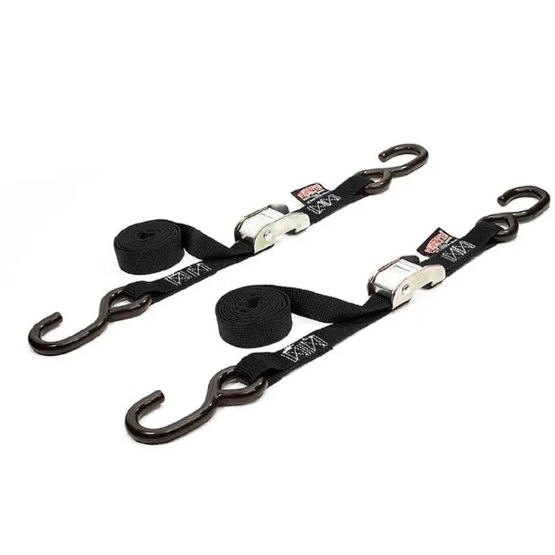 POWERTYE TIE-DOWN CAM S-HOOK 1"X5.5' BLACK PAIR 22262