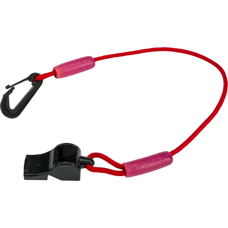 WPS FLOATING WHISTLE W/LANYARD (RED) LVW-17 RED