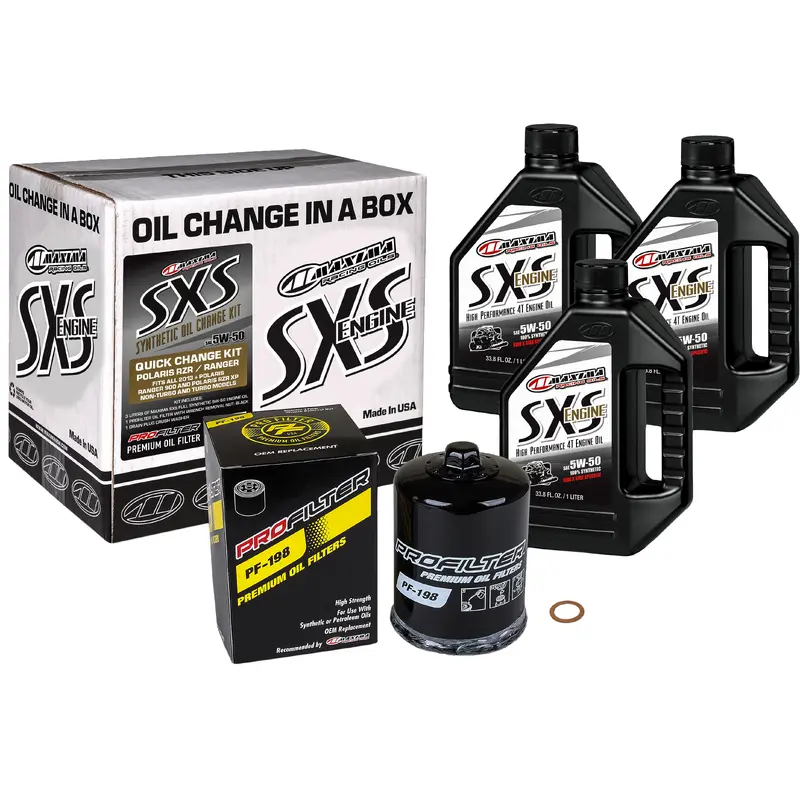 SXS QUICK CHANGE KIT 5W50 WITH BLACK OIL FILTER