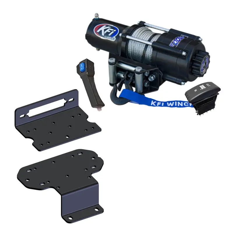 KFI Winch & Winch Mount Kit fits Yamaha Rhino 450, 660, 700