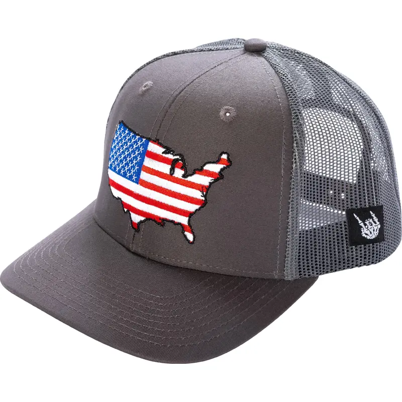 American Flag Map Trucker Hat