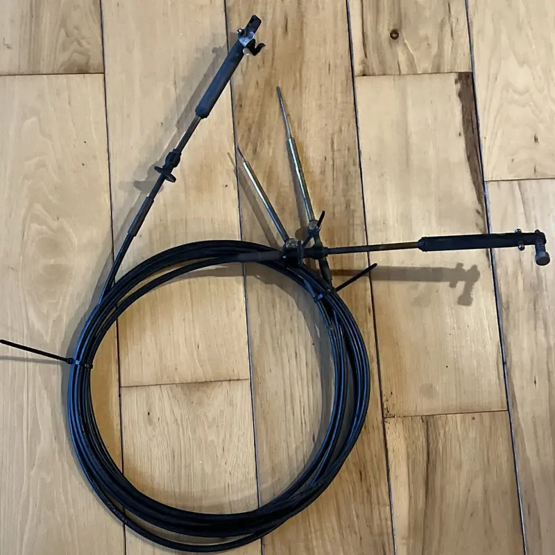 Vintage Evinrude Simplex 2 Lever Throttle Shift Control Cables 9ft Johnson OMC