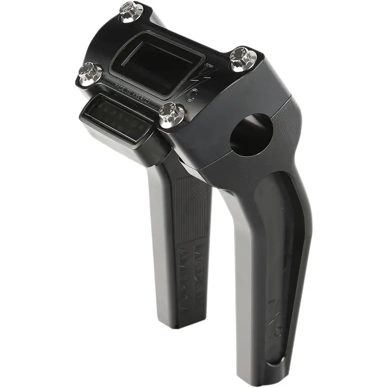 THRASHIN SUPPLY CO. Risers - Pull Back - 6-1/2" - Gauge Cutout - Black TSC-6500-1