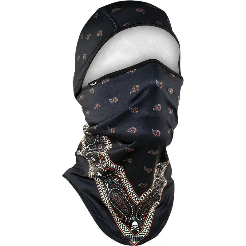 ZAN HEADGEAR SportFlex? Convertible Balaclava - Black/Orange Bandanna WB4L197