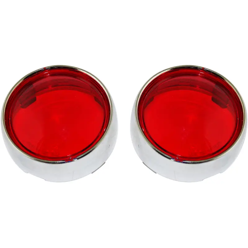 Custom Dynamics Bullet Signal Lenses - Chrome/Red PB-B-BEZ-CR