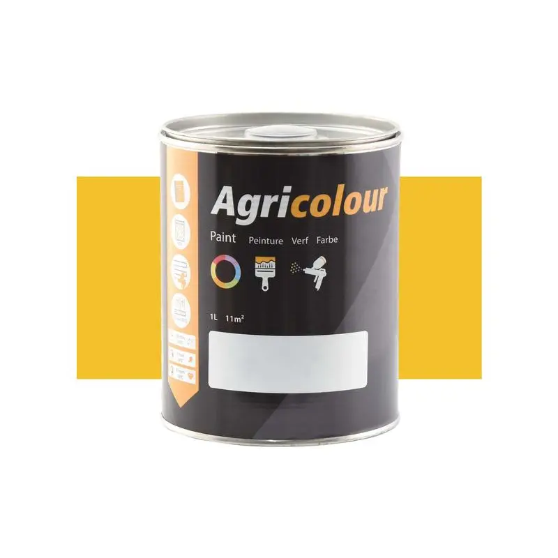Agricolour - Yellow Gloss Paint 1L Tin - Sparex Part No. S.84057