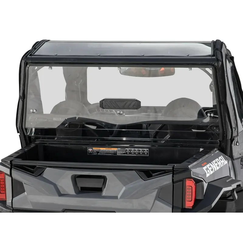 SuperATV Light Tint Vented Rear Windshield for Polaris General 1000 / XP / 4