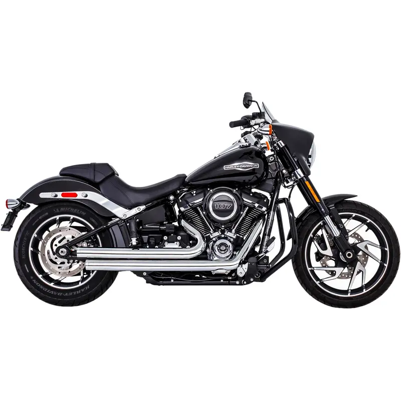 FREEDOM INDEPENDENCE STAGGERED CHROME W/CHROME TIP M8 SOFTAIL HD00746