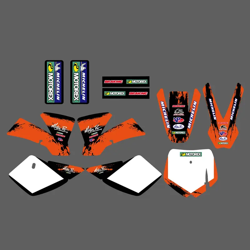 Motorcycle Graphic Full Decals Stickers Kit For KTM SX50 2002-2008
