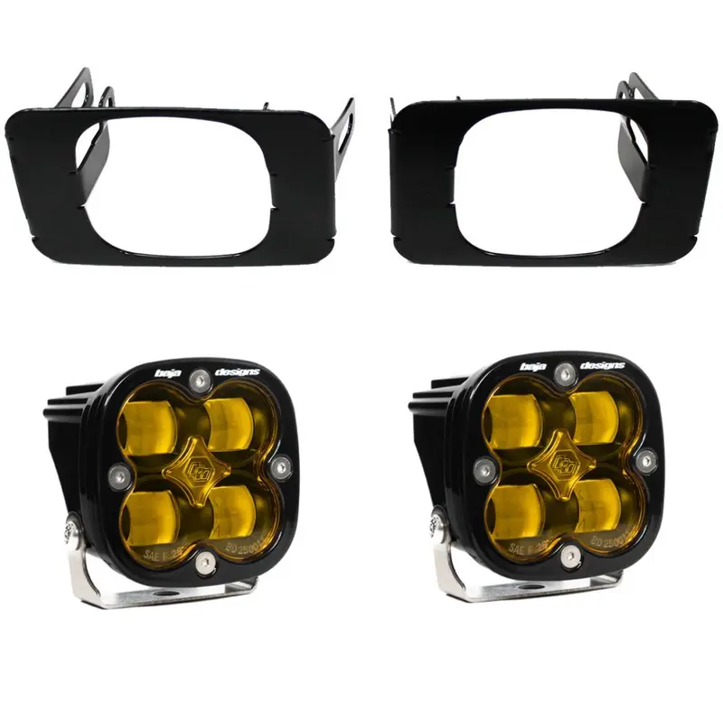 Baja Designs Fog Pocket Light Kit Squadron Series SAE Pattern Baja Amber Lens 447718