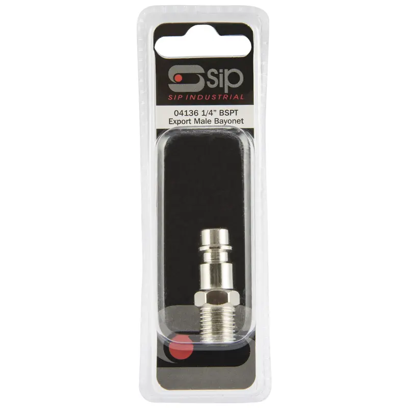 SIP 1/4" Male Bayonet Zinc 1000L/min Air Tool Coupler SIP-04136