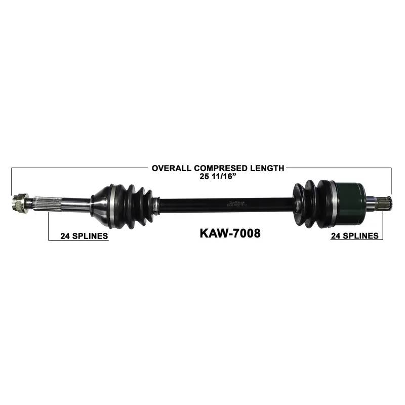 2008-2011 Kawasaki Teryx KRF750 rear right CV axle shaft TrakMotive KAW-7008