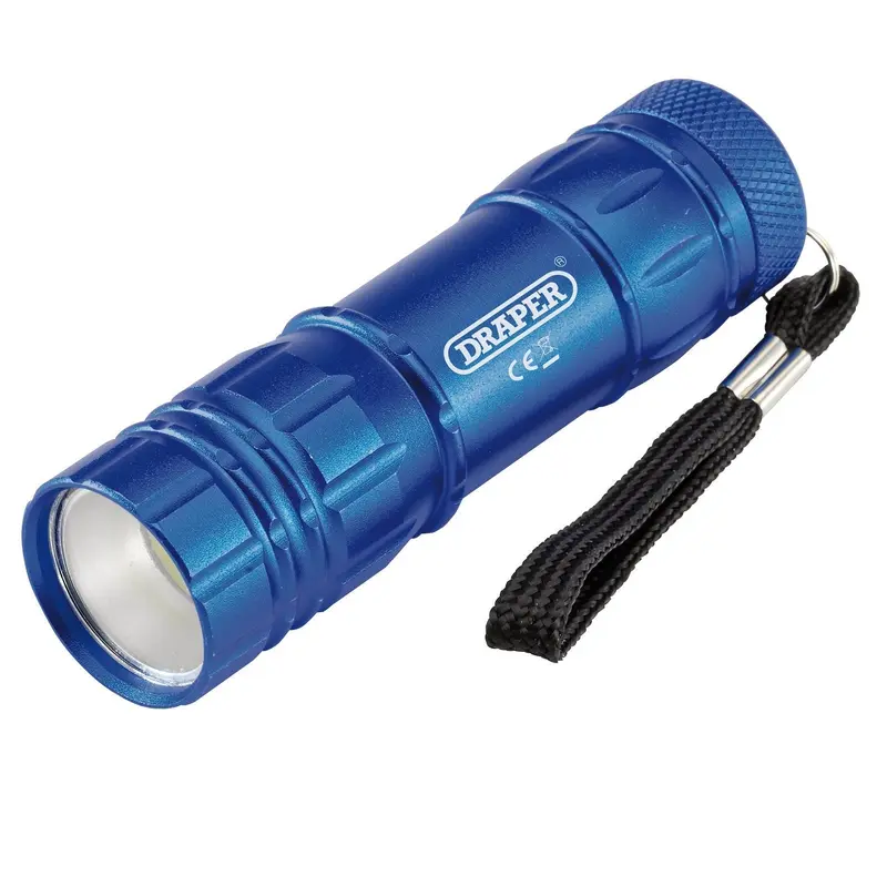 Draper Cob Led Aluminium Hand Torch, 3 X Aaa Batteries Supplied - AHT120/AA