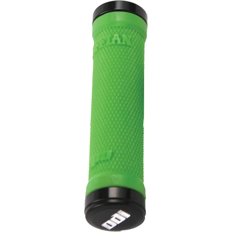 ODI RUFFIAN NO FLANGE LOCK-ON GRIP GREEN/BLACK 130MM D30RFLG-B