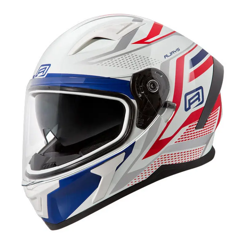 RJAYS APEX III Helmet - IGNITE Wht/Blu | Internal Sun-Shield