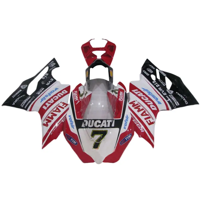 Amotopart 2012-2015 Ducati 899 Pink Black White Fairing Kit