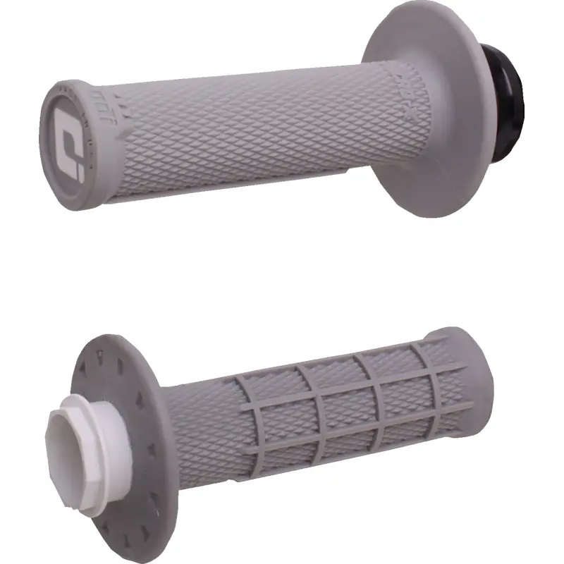 ODI Micro-X Half-Waffle v2 Lock-On Grips - Gray/Silver H36MXG