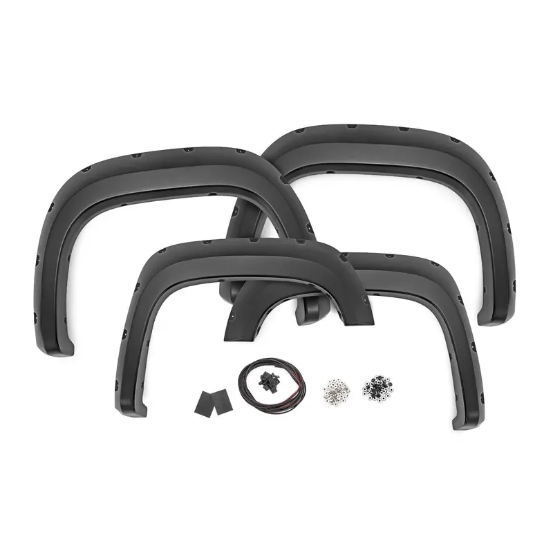 Pocket Fender Flares | GBA Black | 6'7" & 8' Bed | GMC Sierra 1500 (07-13) | F-G10716-GBA