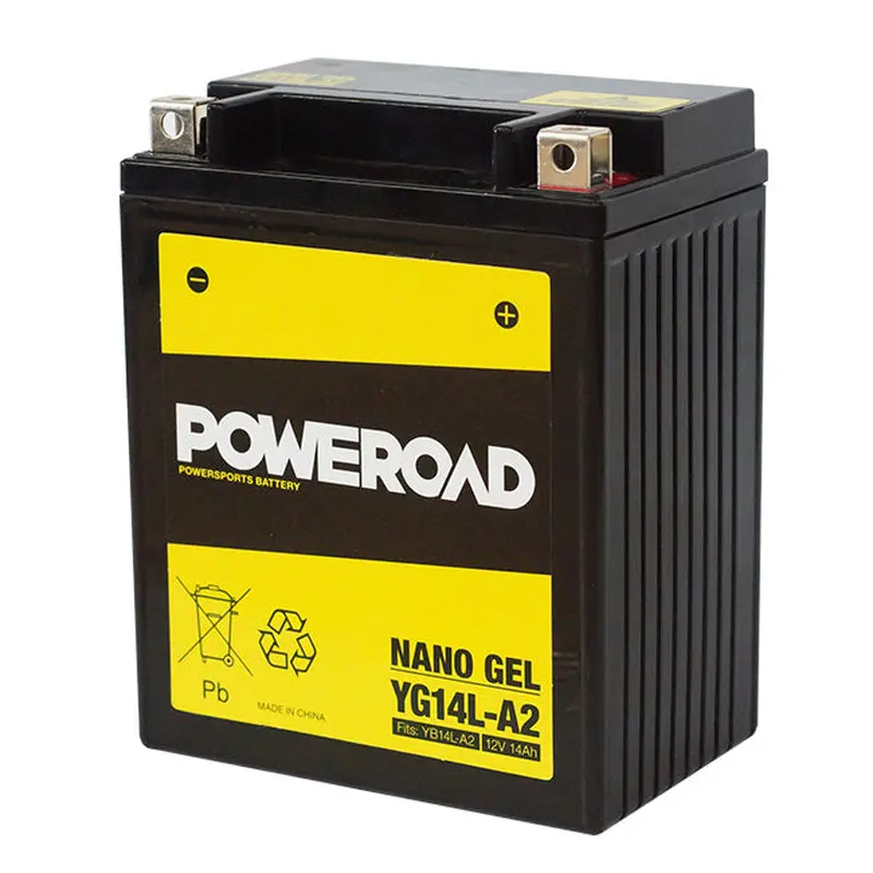 YG14L-A2 Non-DG Nano Gel Battery Poweroad. Alt: YTX14AHLBS ^ (CYG14LA2)