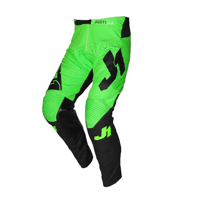 JUST1 J-FLEX YOUTH MX PANTS ARIA BLK/FLUO GRN 20