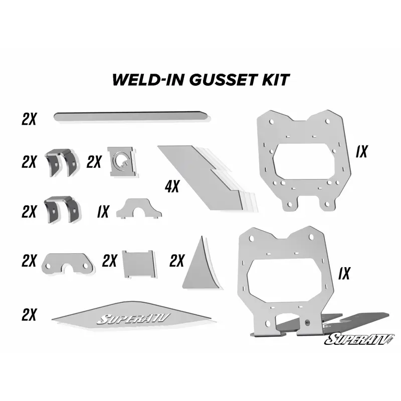 SuperATV Can-Am Maverick X3 Weld-In Gusset Kit