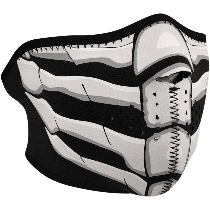 ZAN HEADGEAR Half Mask - Bonebreath Glow In The Dark WNFM168HG