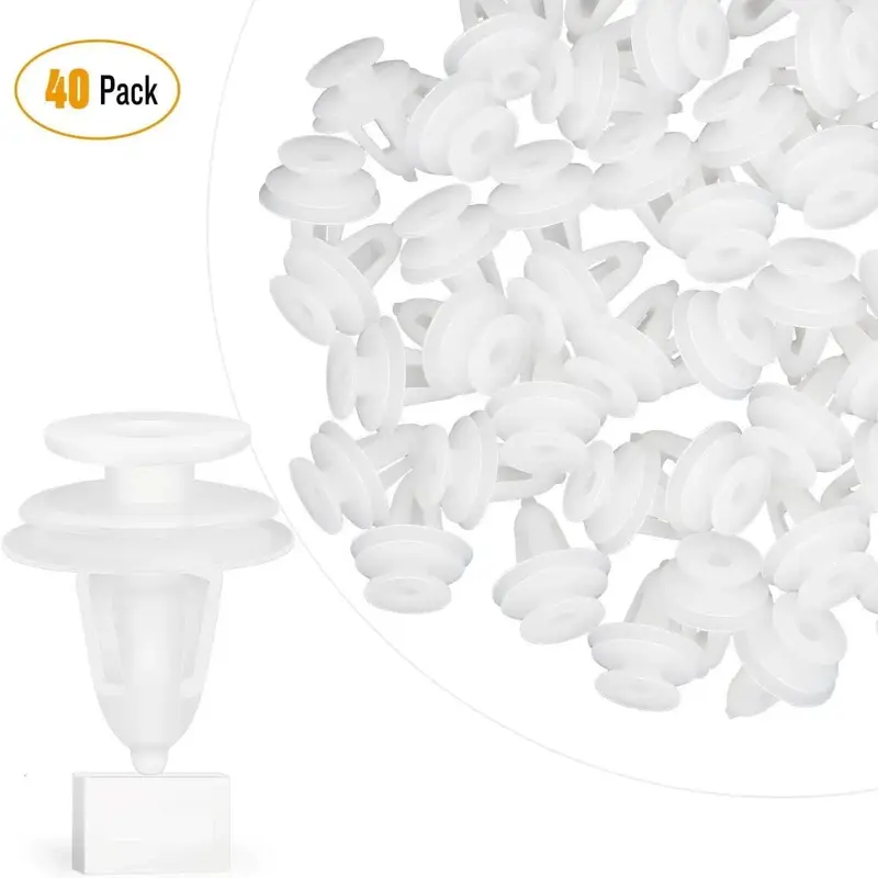 40 Pcs Head 17.5mm Hole 9mm Car Push Retainer Clips Kits For Chrysler 6504014
