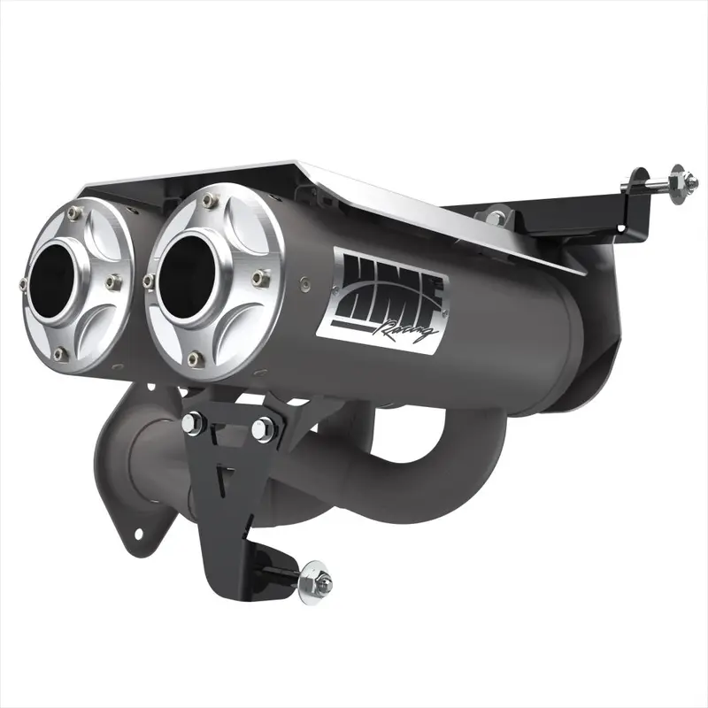 HMF Muffler Polaris RZR Pro R 22-24 Gun Metal Titan-XL Dual Slip On Exhaust