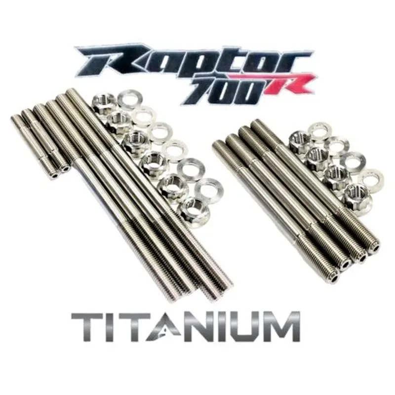 Raptor Rhino 700 Cylinder Head Studs After Market Titanium Complete Top End Kit