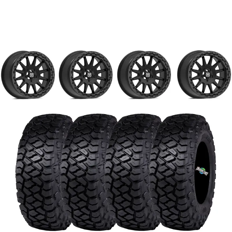 Valor Offroad V09 SATIN BLACK beadlock on ITP Intersect