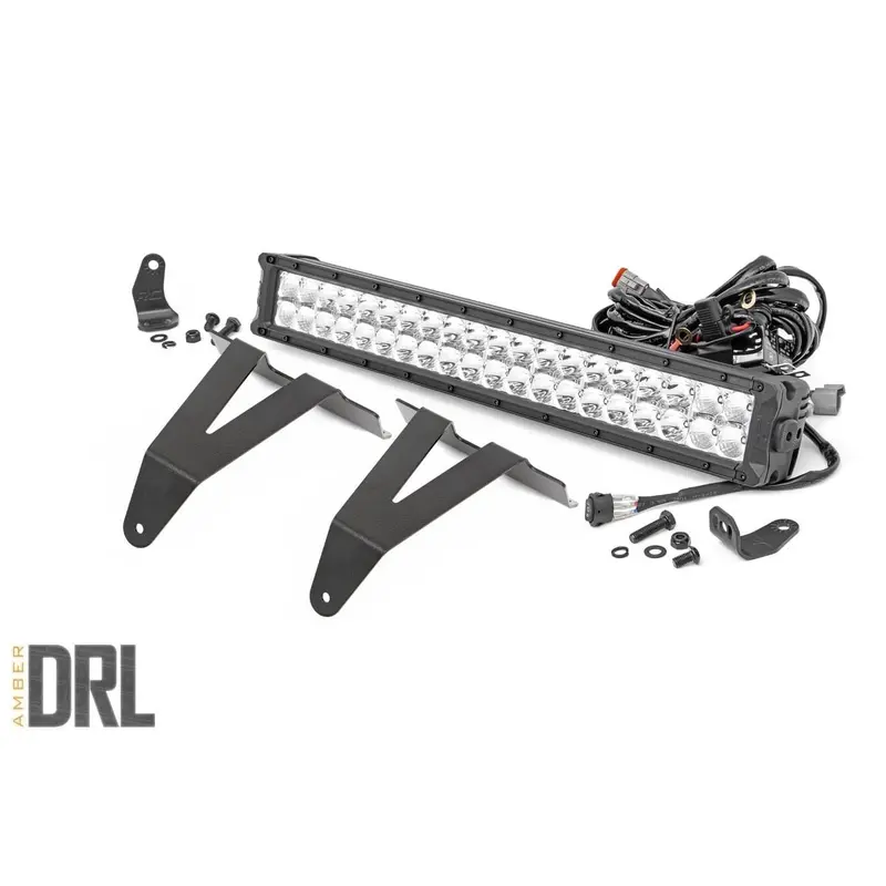 LED Light Kit | Bumper Mount | 20" Chrome Dual Row | Amber DRL | Ram 1500 (19-24) | 70781