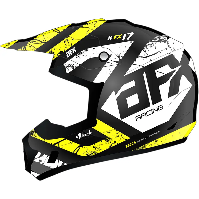 AFX FX-17 Helmet - Attack - Matte Black/Hi-Vis Yellow - XL 0110-7176