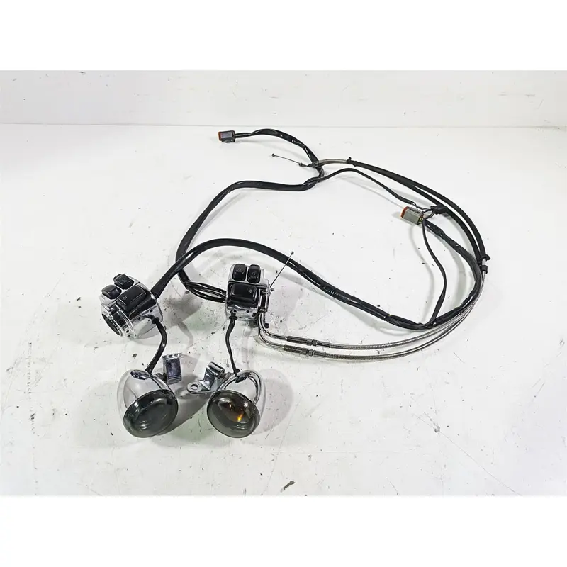 2005 Harley Softail FLSTFSE CVO Fat Boy Chrome Hand Control Switch Set 71682-06A