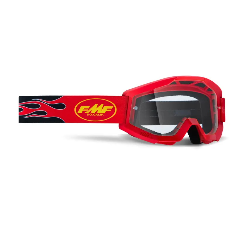 Powercore Youth Goggle Flame Red Clear Lens
