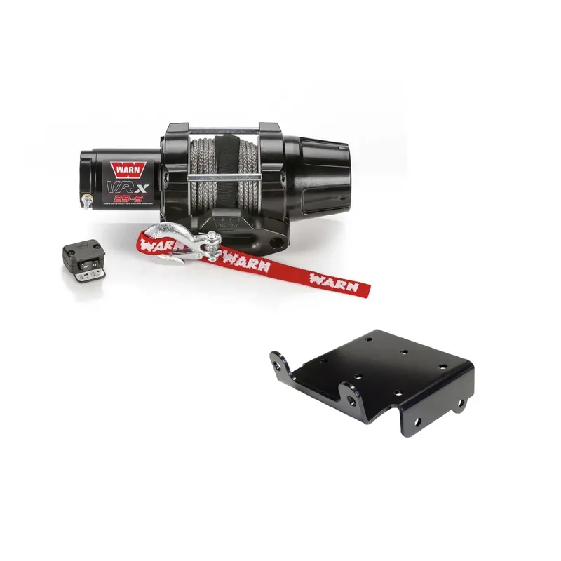 Warn VRX25-S 2500lb Synthetic Rope Winch Kit For Suzuki King Quad 500 AXI
