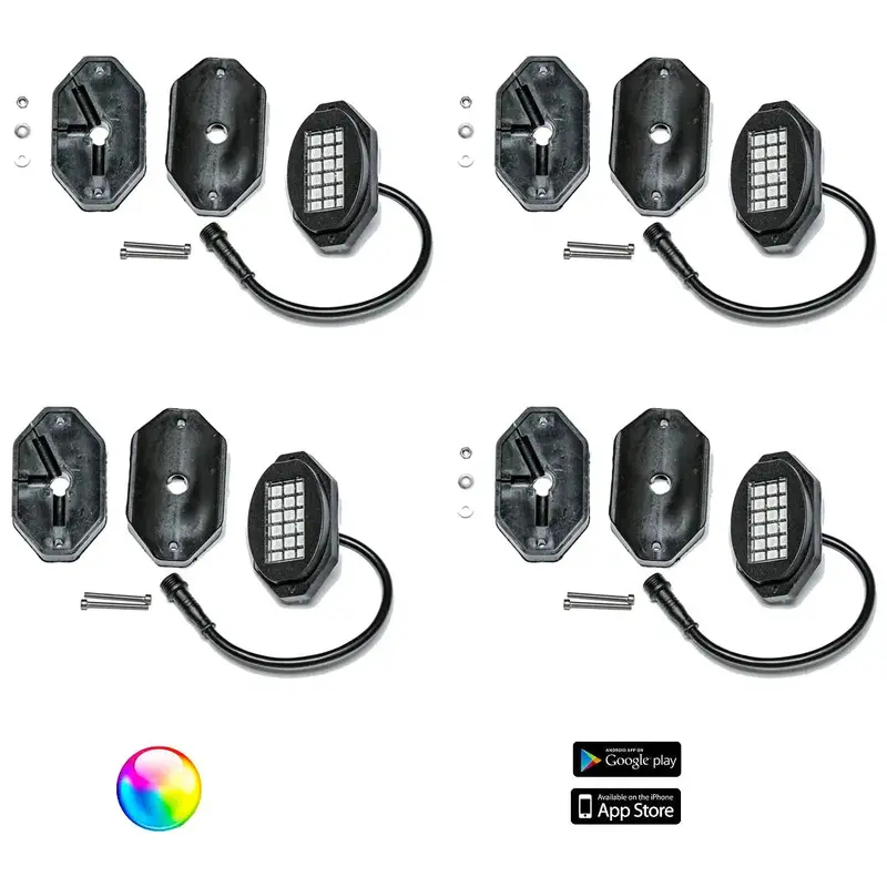 5150 WHIPS 187 STYLE ROCK LIGHTS W/ CONTROL HARNESS