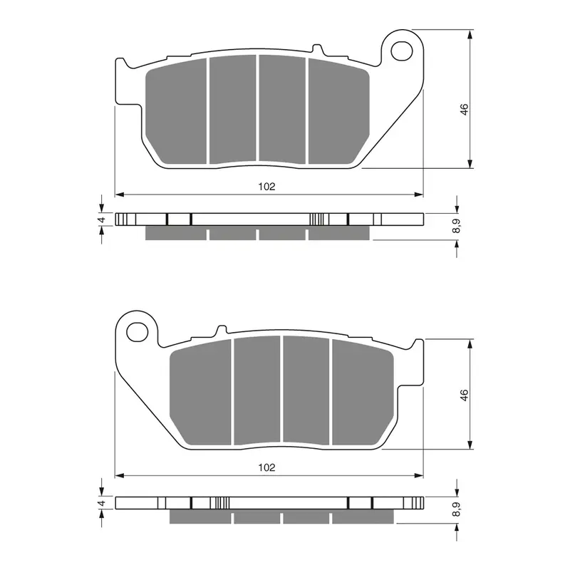 BRAKE PADS GOLDFREN SINTERED SPORTS GF272 - S3 ( PH336 )