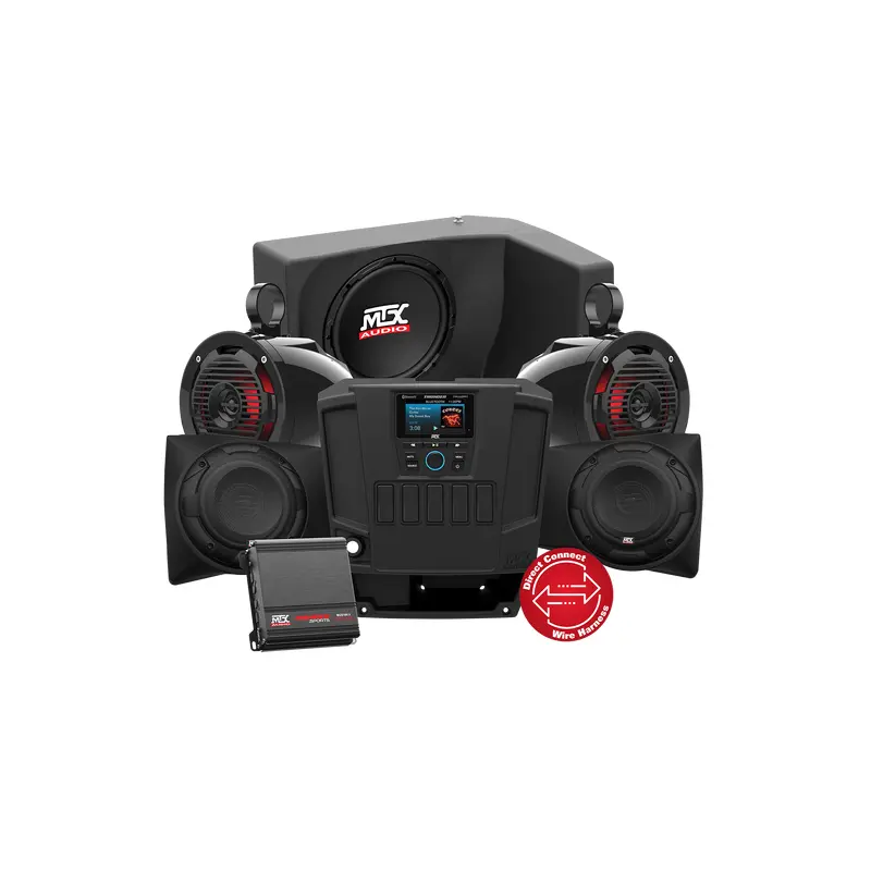 Four Speaker, Dual Amplifier, and Single Subwoofer Polaris Ranger Audio System