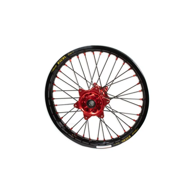 Beta Racing Kite 18" Rear Wheel, Red Hubs, Red Nipples, Black Spokes, Black Rim