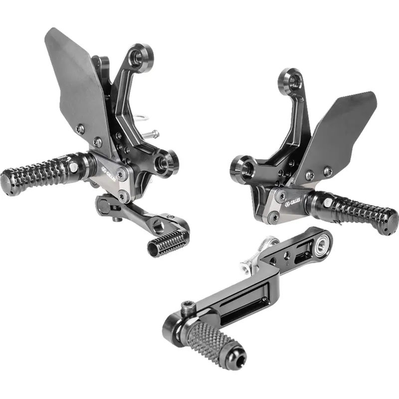 GILLES TOOLING Adjustable Rearset - AS31GT - Black - Suzuki AS31-S03-B
