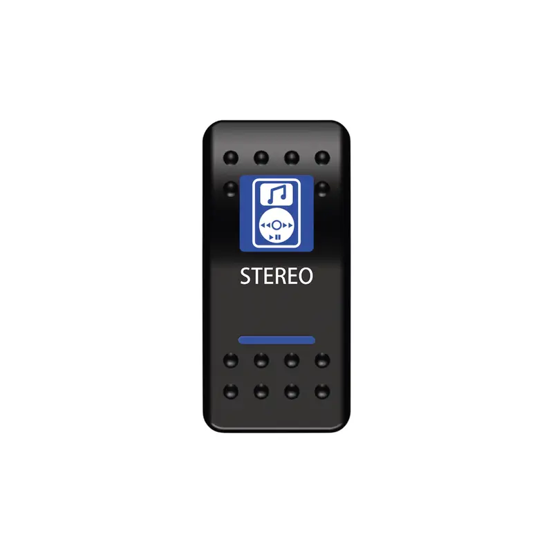 Stereo Rocker Switch (Blue)